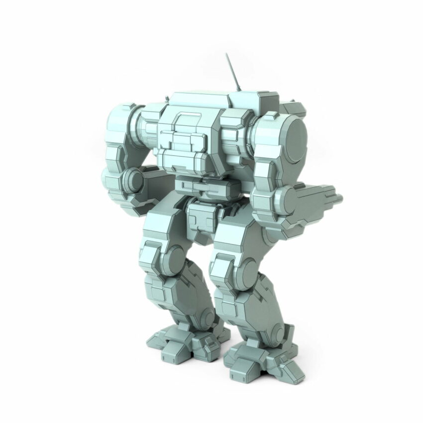 Masakari-Warhawk-I-Freestanding-Repaired-Repaired BattleTech Miniature