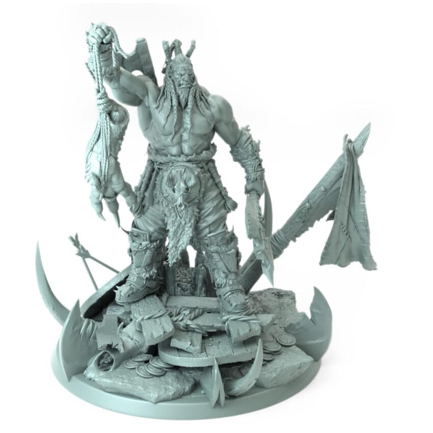 Azhrog Chief Claw Tabletop Miniature - Northern Orcs - RPG - D&D