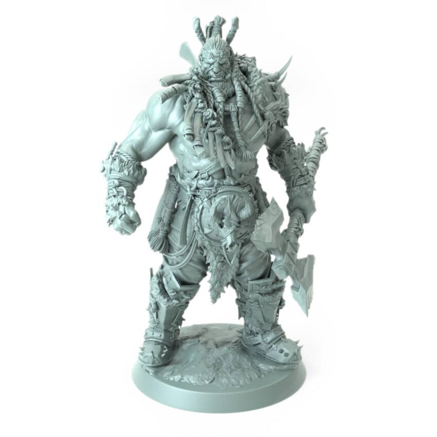 Azhrog Stand Tabletop Miniature - Northern Orcs - RPG - D&D