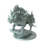 Orc Boar Rock Saddle Tabletop Miniature - Northern Orcs - RPG - D&D