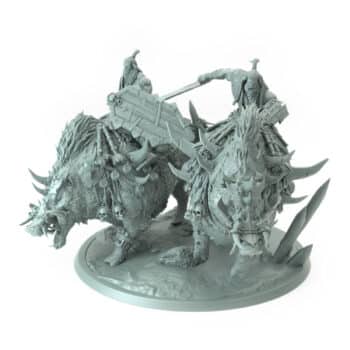 Orc Boar Together Mount Tabletop Miniature - Northern Orcs - RPG - D&D