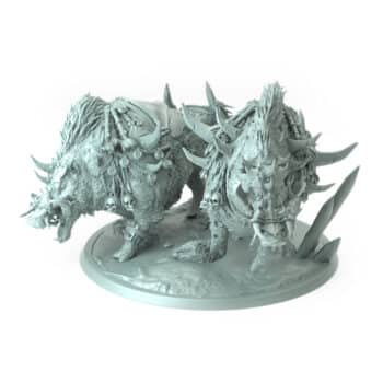 Orc Boar Together Saddle Tabletop Miniature - Northern Orcs - RPG - D&D