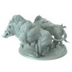 Orc Boar Together Wild Tabletop Miniature - Northern Orcs - RPG - D&D