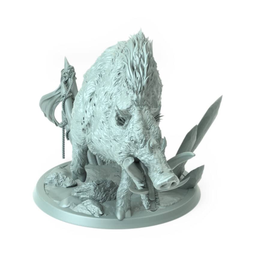 Orc Boar Turn Wild Tabletop Miniature - Northern Orcs - RPG - D&D