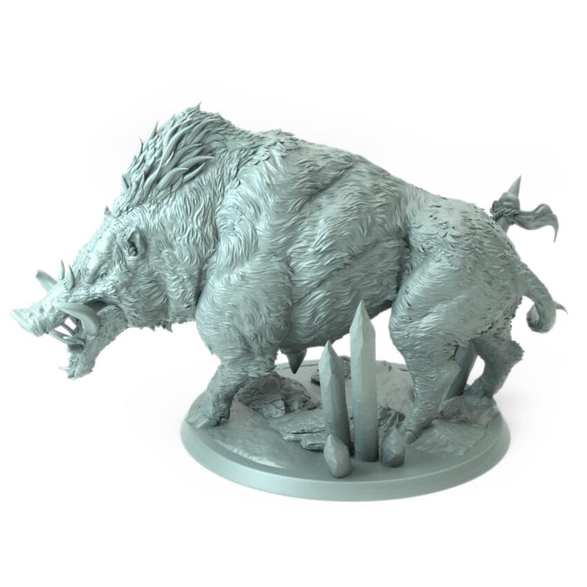 Orc Boar Turn Wild Tabletop Miniature - Northern Orcs - RPG - D&D