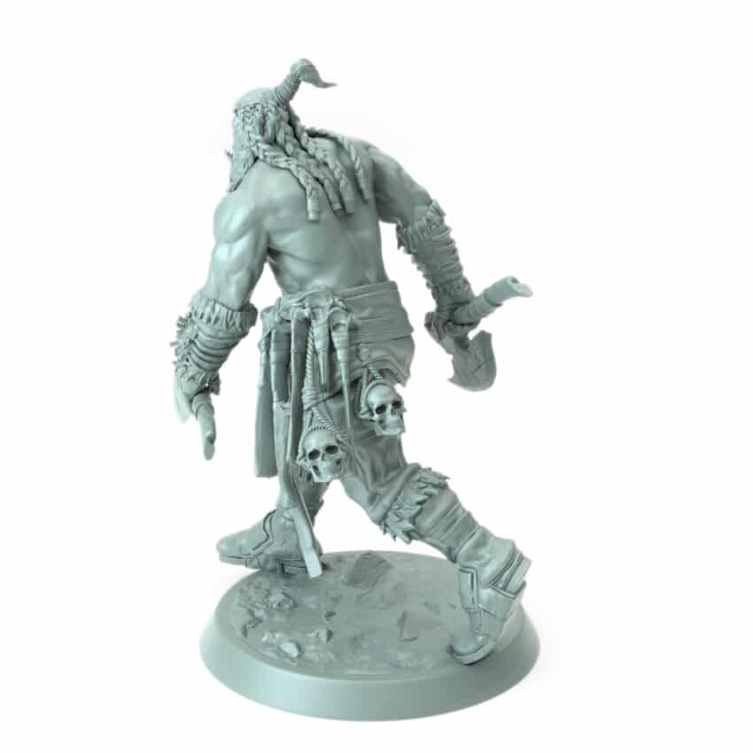 Orc Soldier Axe Walk Tabletop Miniature - Northern Orcs - RPG - D&D