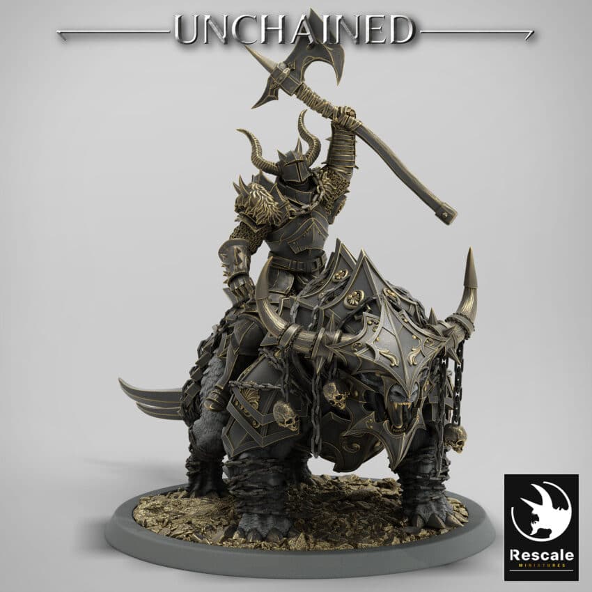 Araki Great Axe Rally Mount Unchained - Rescale Miniatures RPG - D&D  Tabletop Miniature