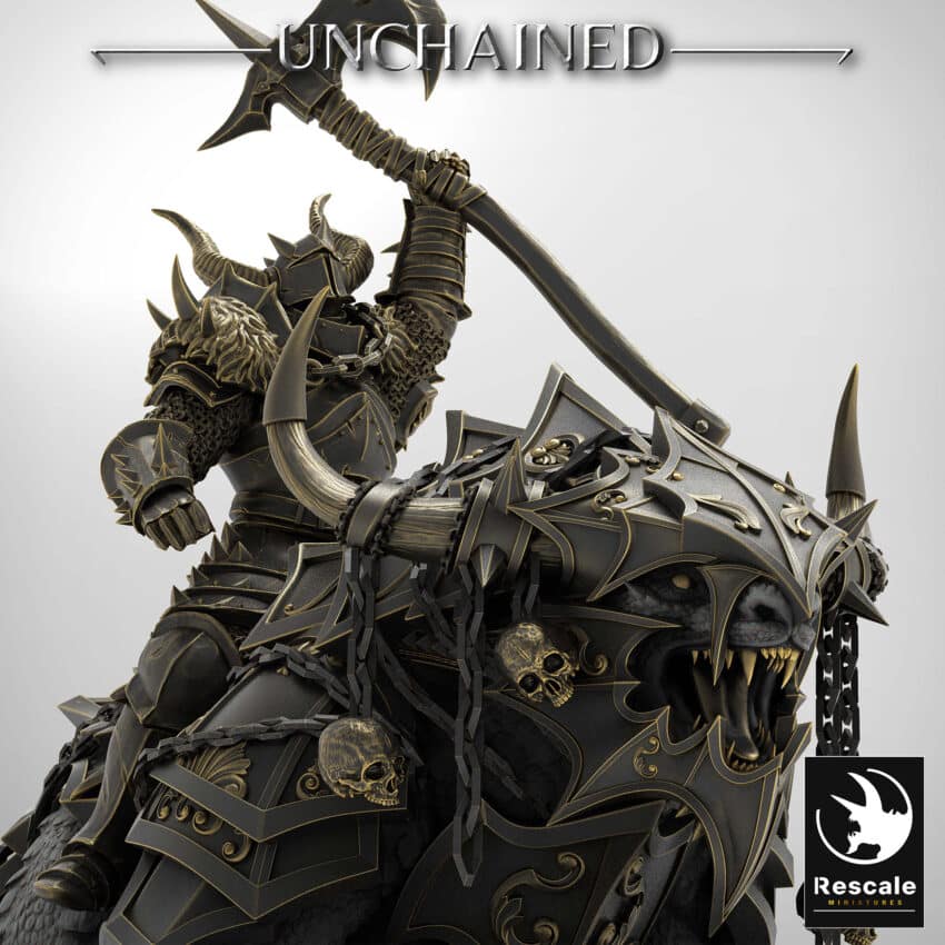 Araki Great Axe Rally Mount Unchained - Rescale Miniatures RPG - D&D  Tabletop Miniature