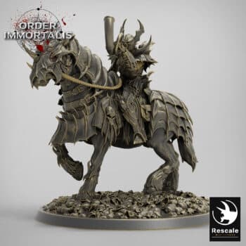 Blood Cavalier Horn Order Immortalis - Rescale Miniatures RPG - D&D  Tabletop Miniature