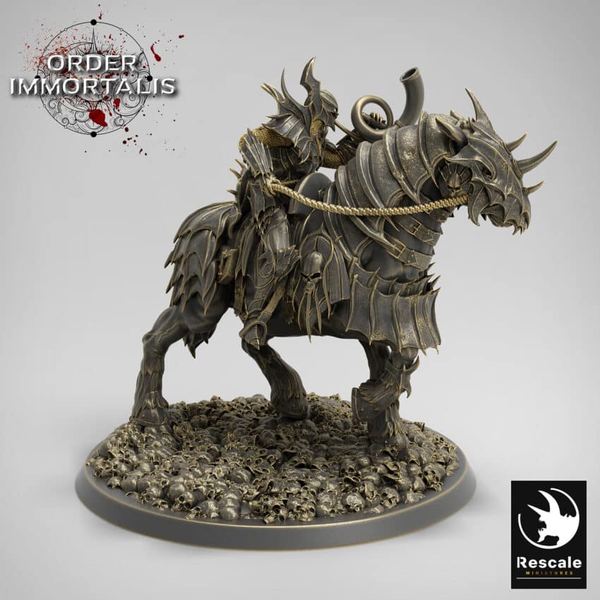 Blood Cavalier Horn Order Immortalis - Rescale Miniatures RPG - D&D  Tabletop Miniature