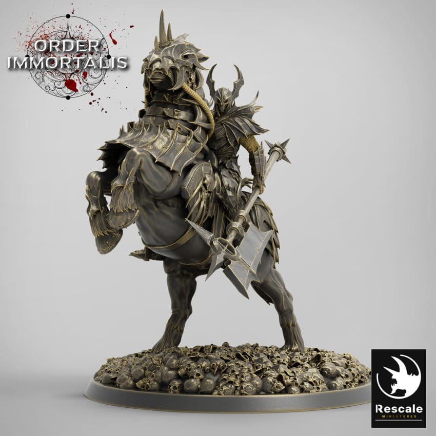 Blood Cavalier Rear Order Immortalis - Rescale Miniatures RPG - D&D  Tabletop Miniature