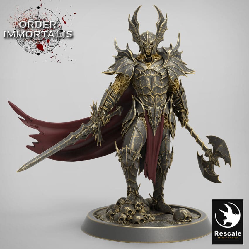 Blood Knight General Challenge Order Immortalis - Rescale Miniatures RPG - D&D  Tabletop Miniature