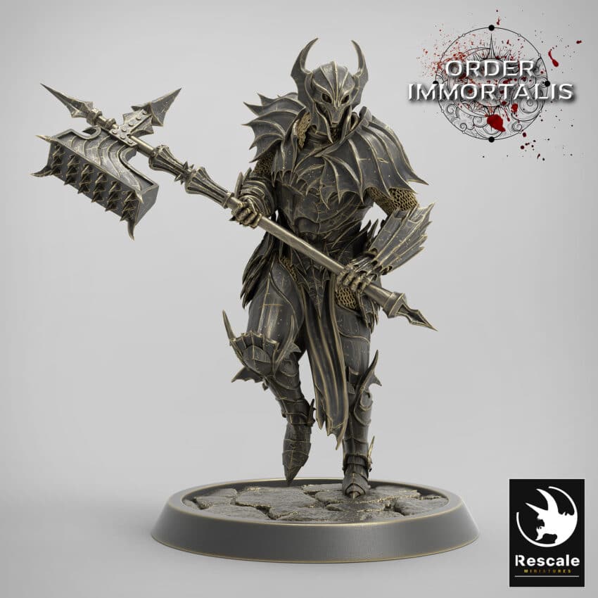 Blood Knight Hammer Charge Order Immortalis - Rescale Miniatures RPG - D&D  Tabletop Miniature