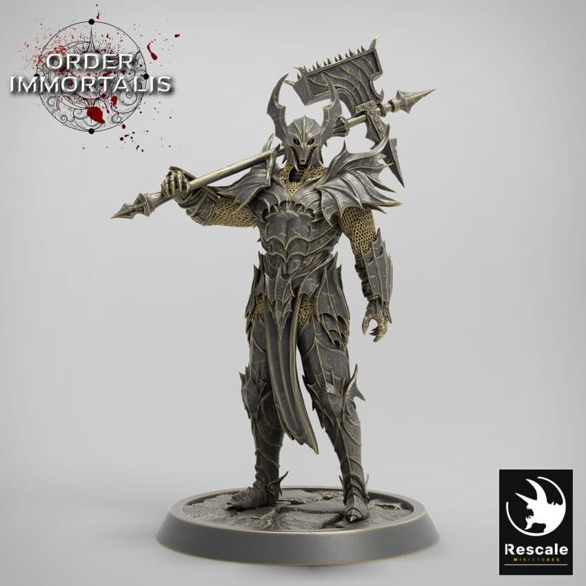 Blood Knight Hammer Idle Order Immortalis - Rescale Miniatures RPG - D&D  Tabletop Miniature