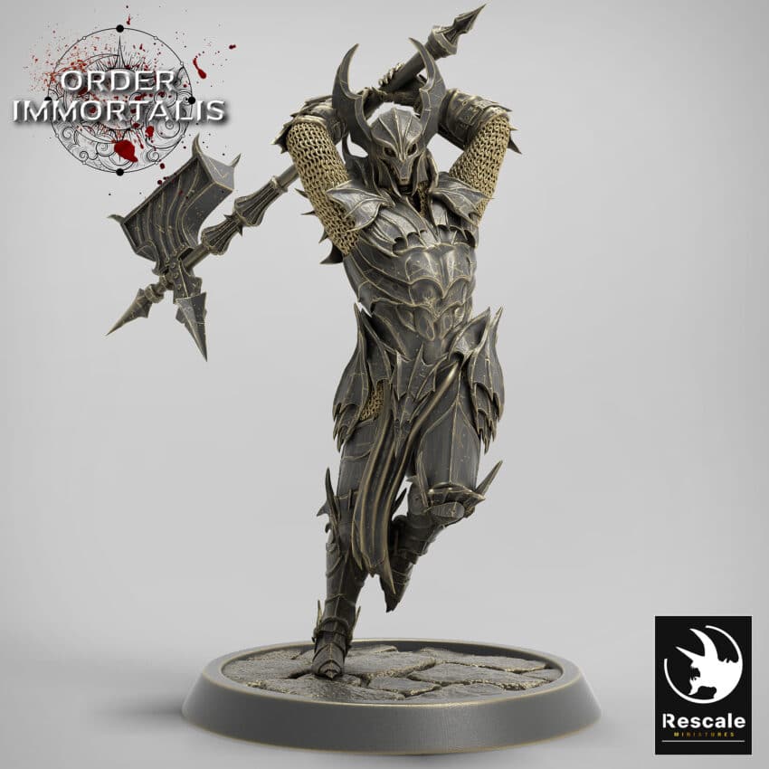 Blood Knight Hammer Windup Order Immortalis - Rescale Miniatures RPG - D&D  Tabletop Miniature