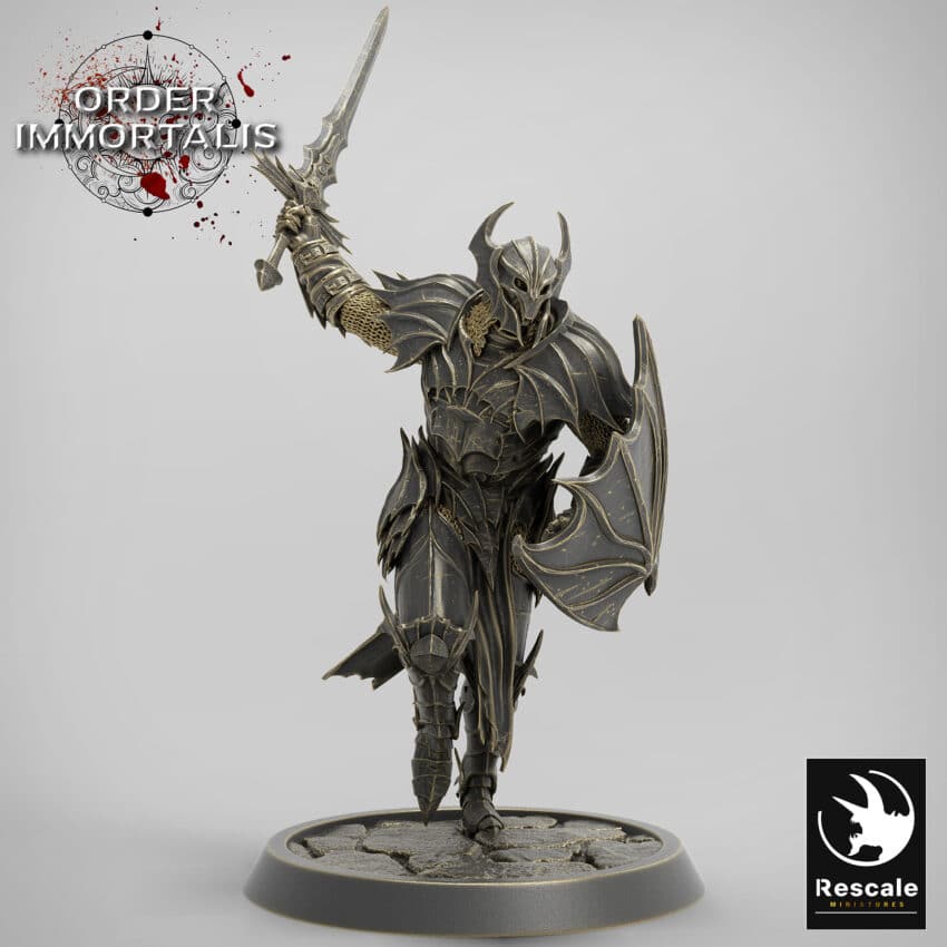 Blood Knight Sword Charge Order Immortalis - Rescale Miniatures RPG - D&D  Tabletop Miniature