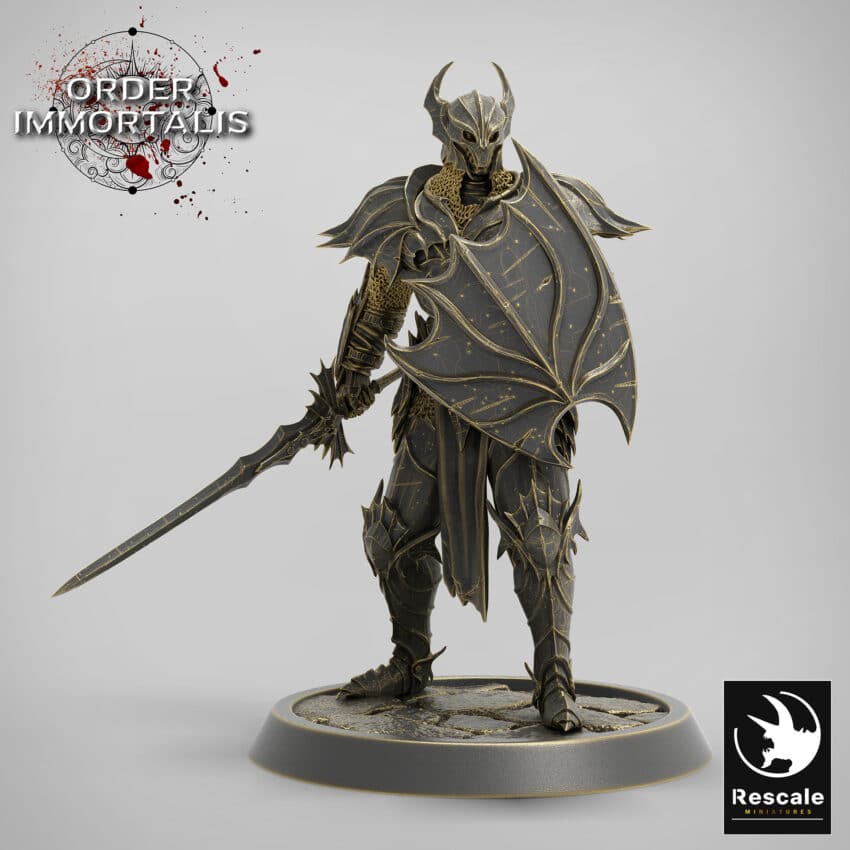 Blood Knight Sword Idle Order Immortalis - Rescale Miniatures RPG - D&D  Tabletop Miniature