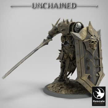 Heavy Soldier Shield Block Unchained - Rescale Miniatures RPG - D&D  Tabletop Miniature