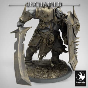 Heavy Soldier Shield Block Unchained - Rescale Miniatures RPG - D&D  Tabletop Miniature