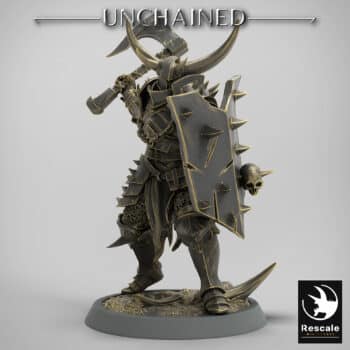 Light Soldier Axe Attack Unchained - Rescale Miniatures RPG - D&D  Tabletop Miniature