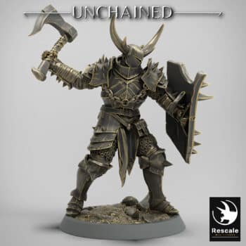 Light Soldier Axe Attack Unchained - Rescale Miniatures RPG - D&D  Tabletop Miniature