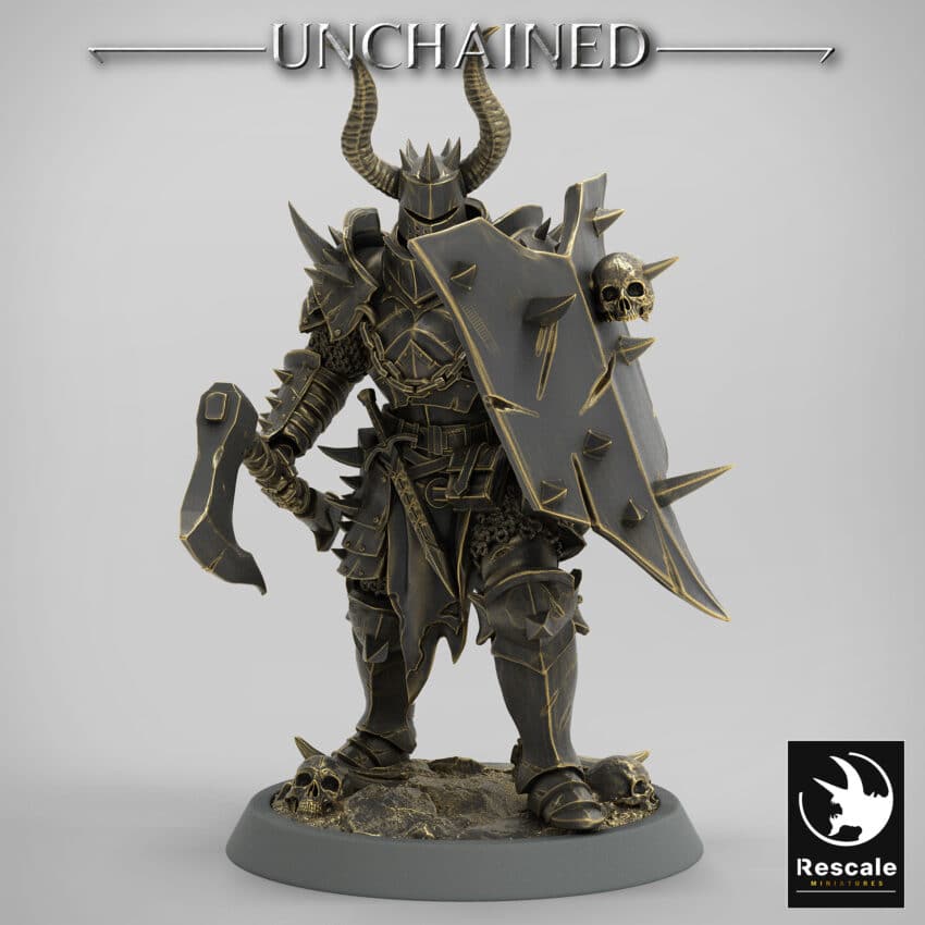 Light Soldier Axe Shield Block Unchained - Rescale Miniatures RPG - D&D  Tabletop Miniature