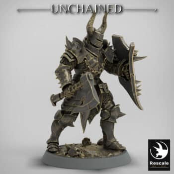 Light Soldier Axe Shield Block Unchained - Rescale Miniatures RPG - D&D  Tabletop Miniature