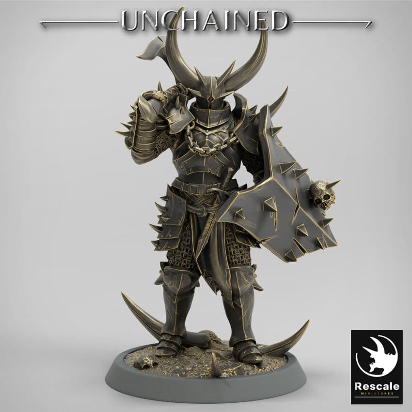 Light Soldier Chief Axe Unchained - Rescale Miniatures RPG - D&D  Tabletop Miniature