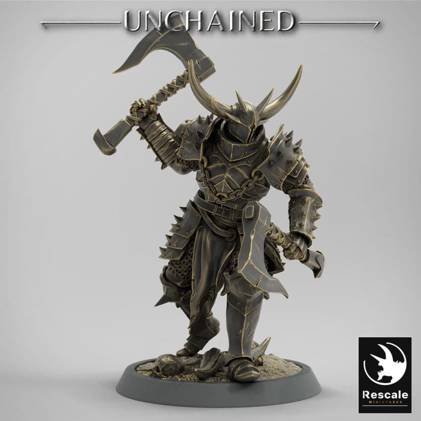 Light Soldier Dual Axe Attack Unchained - Rescale Miniatures RPG - D&D  Tabletop Miniature