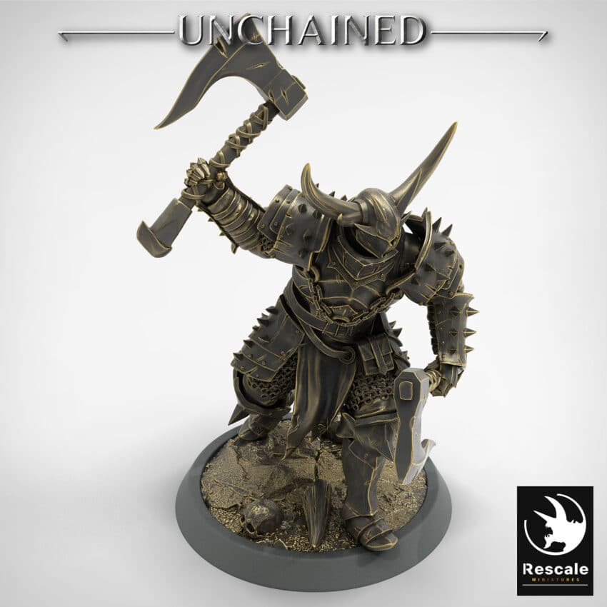 Light Soldier Dual Axe Attack Unchained - Rescale Miniatures RPG - D&D  Tabletop Miniature