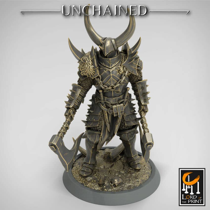 Light Soldier Dual Axe Chief Unchained - Rescale Miniatures RPG - D&D  Tabletop Miniature