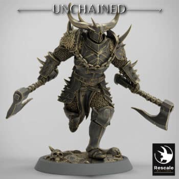 Light Soldier Dual Axe Run Unchained - Rescale Miniatures RPG - D&D  Tabletop Miniature