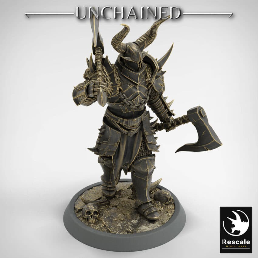 Light Soldier Dual Axe Walk Unchained - Rescale Miniatures RPG - D&D  Tabletop Miniature