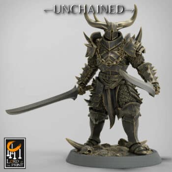 Light Soldier Dual Sword Unchained - Rescale Miniatures RPG - D&D  Tabletop Miniature