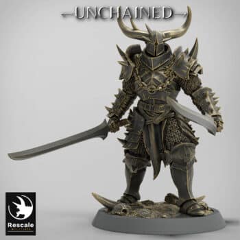 Light Soldier Dual Sword Stand Unchained - Rescale Miniatures RPG - D&D  Tabletop Miniature