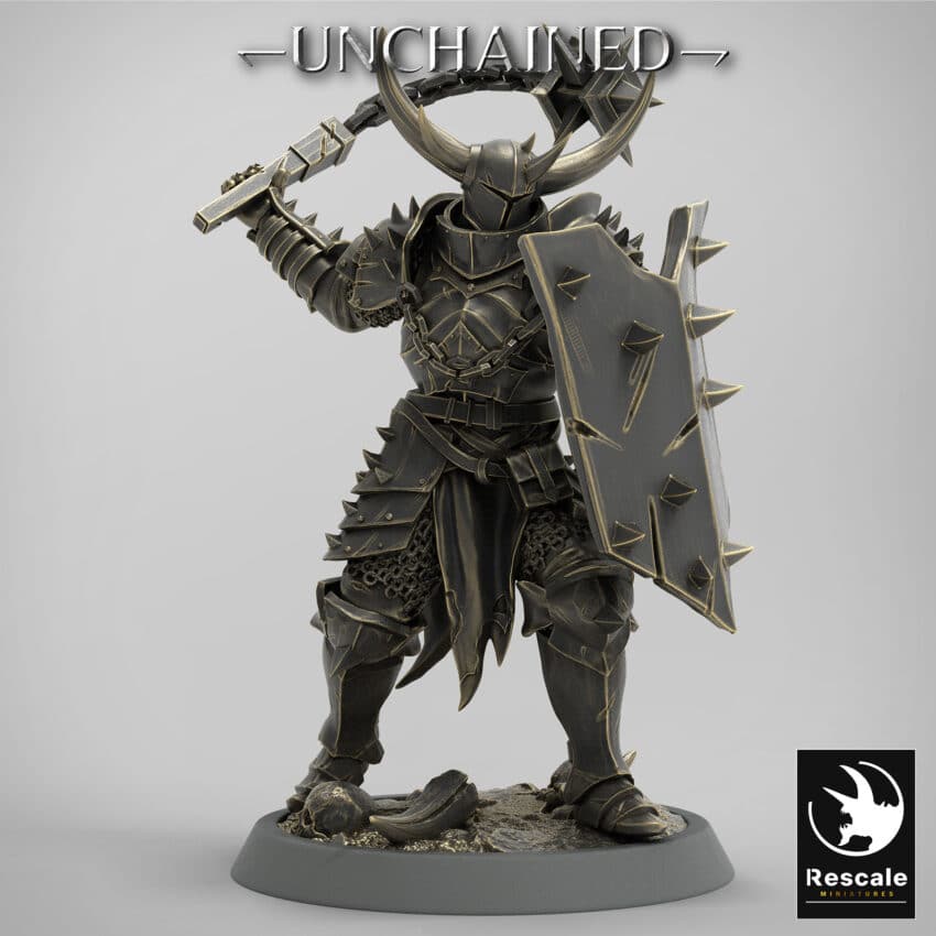 Light Soldier Flail Attack Unchained - Rescale Miniatures RPG - D&D  Tabletop Miniature