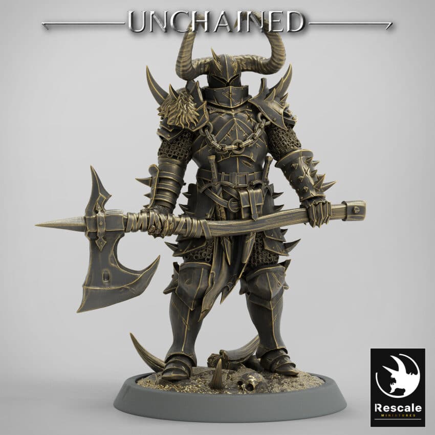 Light Soldier Great Axe Unchained - Rescale Miniatures RPG - D&D  Tabletop Miniature