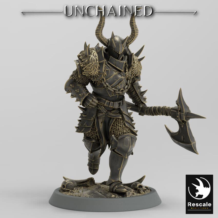 Light Soldier Great Axe Run Unchained - Rescale Miniatures RPG - D&D  Tabletop Miniature