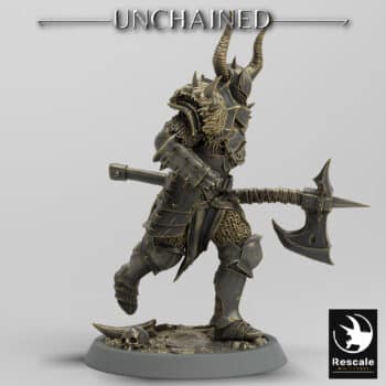 Light Soldier Great Axe Run Unchained - Rescale Miniatures RPG - D&D  Tabletop Miniature