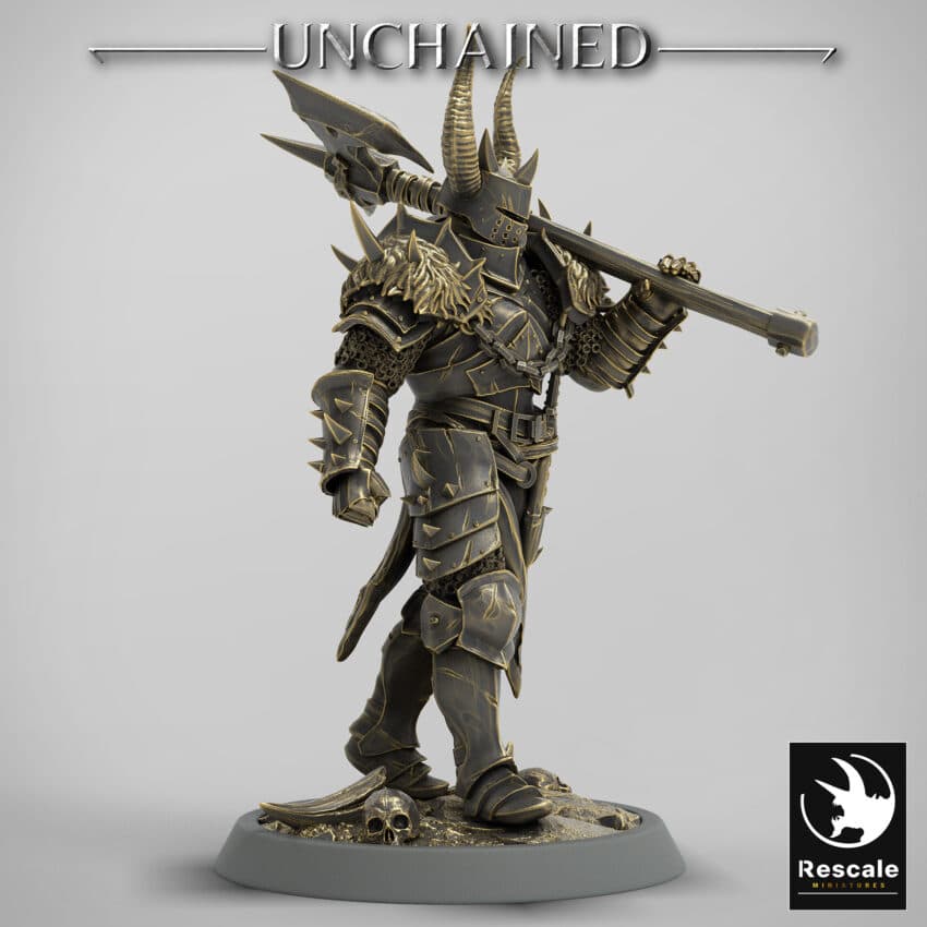 Light Soldier Great Axe Walk Unchained - Rescale Miniatures RPG - D&D  Tabletop Miniature