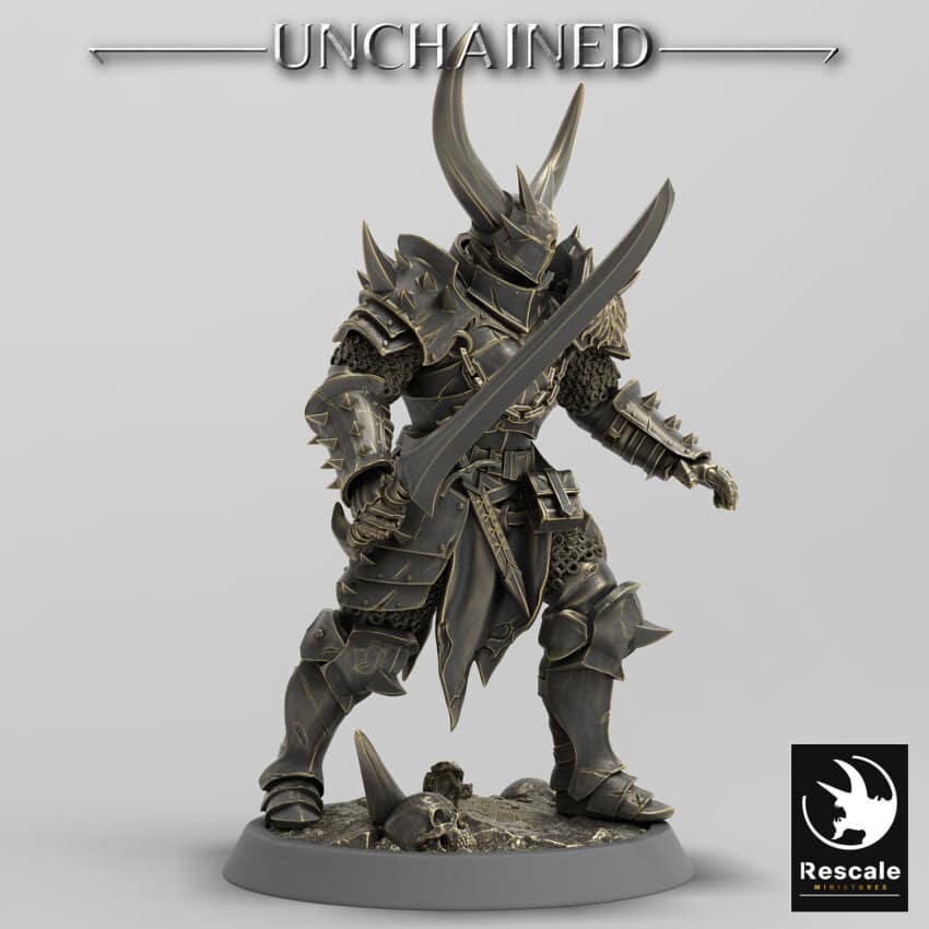 Light Soldier Sword Idle Unchained - Rescale Miniatures RPG - D&D  Tabletop Miniature