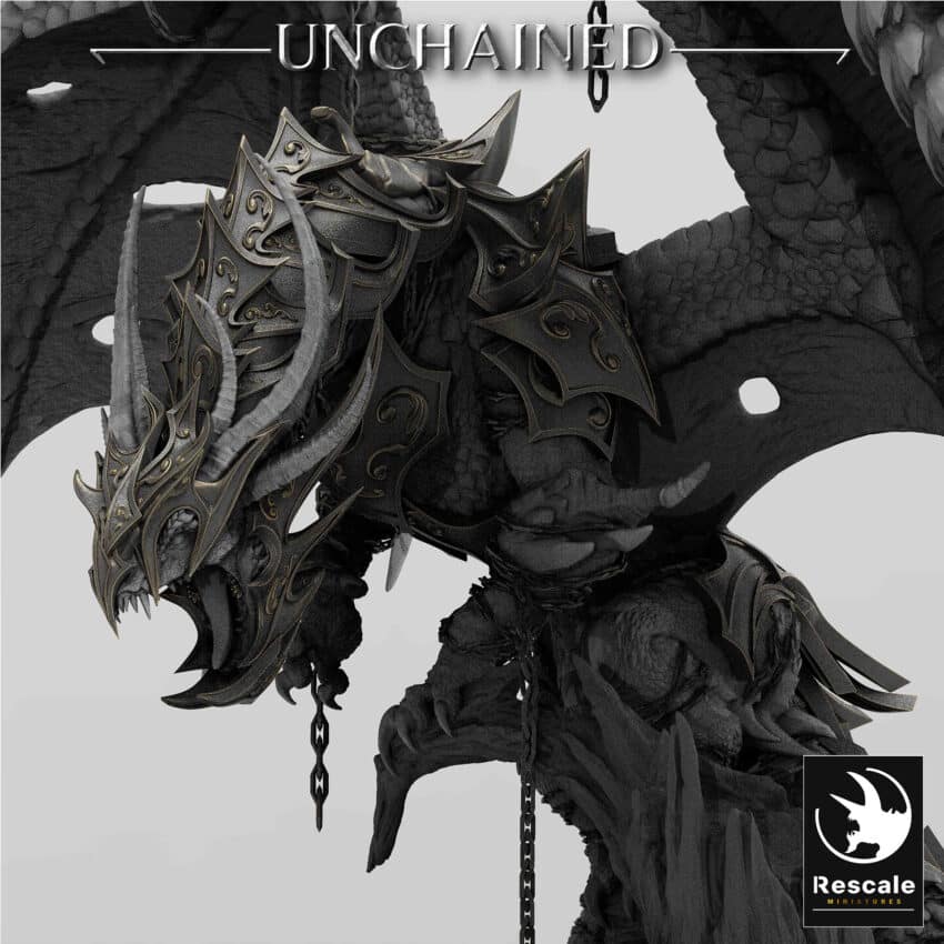 Unchained Dragon Armor Unchained - Rescale Miniatures RPG - D&D  Tabletop Miniature