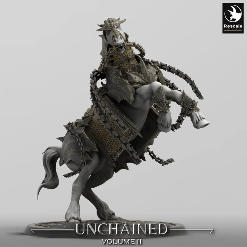 Unchained Horse Rearhigh Saddle Order Immortalis - Rescale Miniatures RPG - D&D  Tabletop Miniature