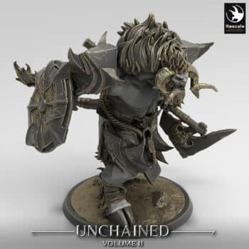 Unchained Minotaur Cry Axe Unchained - Rescale Miniatures RPG - D&D  Tabletop Miniature