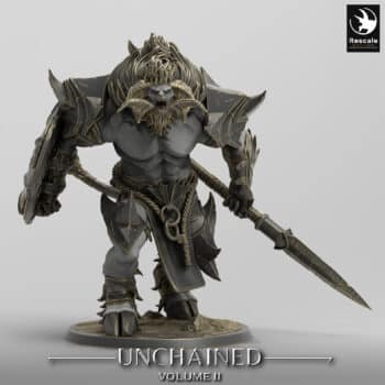 Unchained Minotaur Cry Spear Unchained - Rescale Miniatures RPG - D&D  Tabletop Miniature