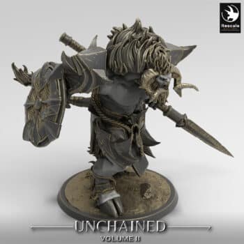 Unchained Minotaur Cry Spear Unchained - Rescale Miniatures RPG - D&D  Tabletop Miniature