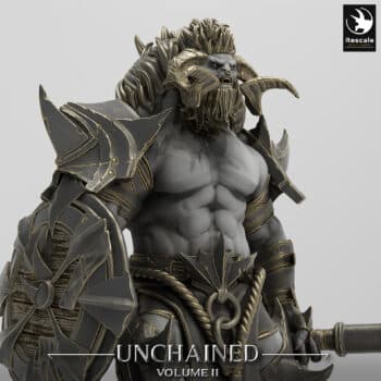 Unchained Minotaur Stand Spear Unchained - Rescale Miniatures RPG - D&D  Tabletop Miniature