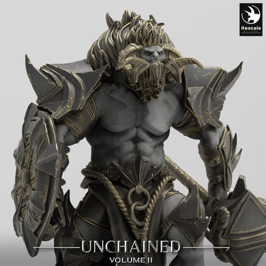 Unchained Minotaur Walk Hammer Unchained - Rescale Miniatures RPG - D&D  Tabletop Miniature