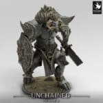 Unchained Minotaur Walk Sword Unchained - Rescale Miniatures RPG - D&D  Tabletop Miniature