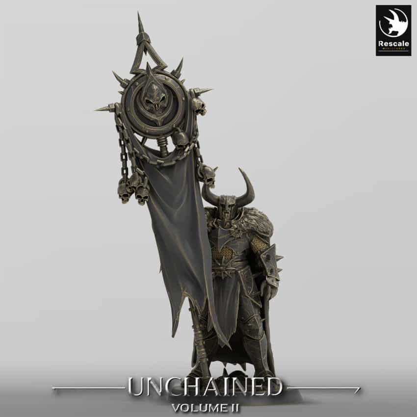 Unchained Soldier Banner Raider Order Immortalis - Rescale Miniatures RPG - D&D  Tabletop Miniature